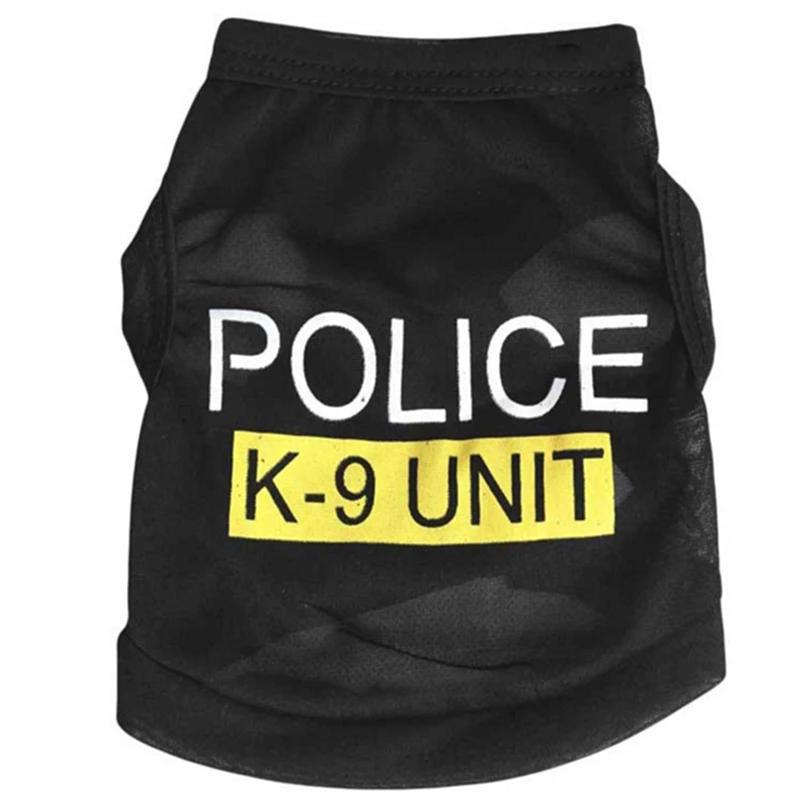 Police Cat Small Dog Puppy Vest T-Shirt Coat Pet Clothes Summer Apparel Costumes MYK054 | Дом и сад