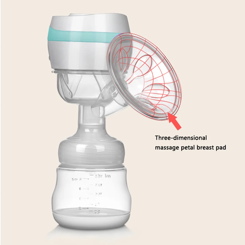 Электрический автоматический молокоотсос интегрированное использование перезаряжаемый массажер с бутылкой для доения материнства