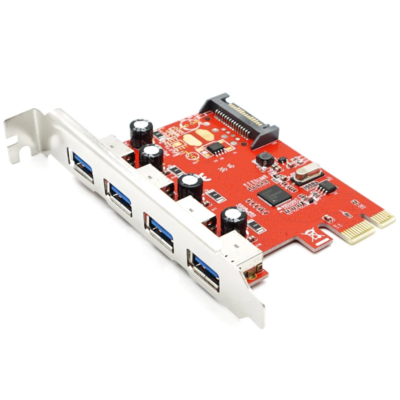 

Good quality PCI Express 4 USB 3.0 Card PCI-e to External 4-Port USB3.0 Convertor NEC D720201