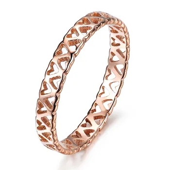 

VE New Fashion hollow Women's rings titanium steel rings free shipping GJ419