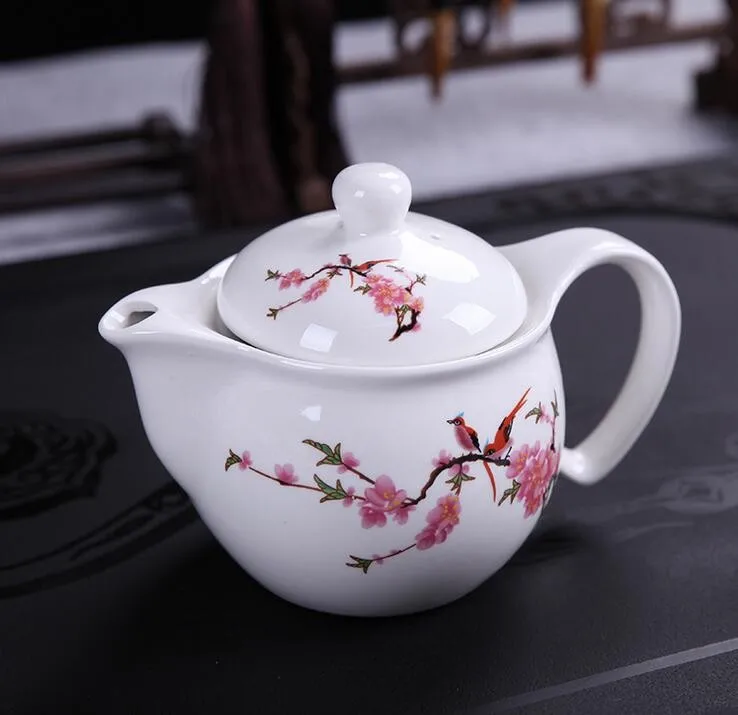 

Chinese traditions porcelain tea pot, travel office Tea set Double teapot Belt filter KungFu Tea cup,Kettle Porcelain Teaware