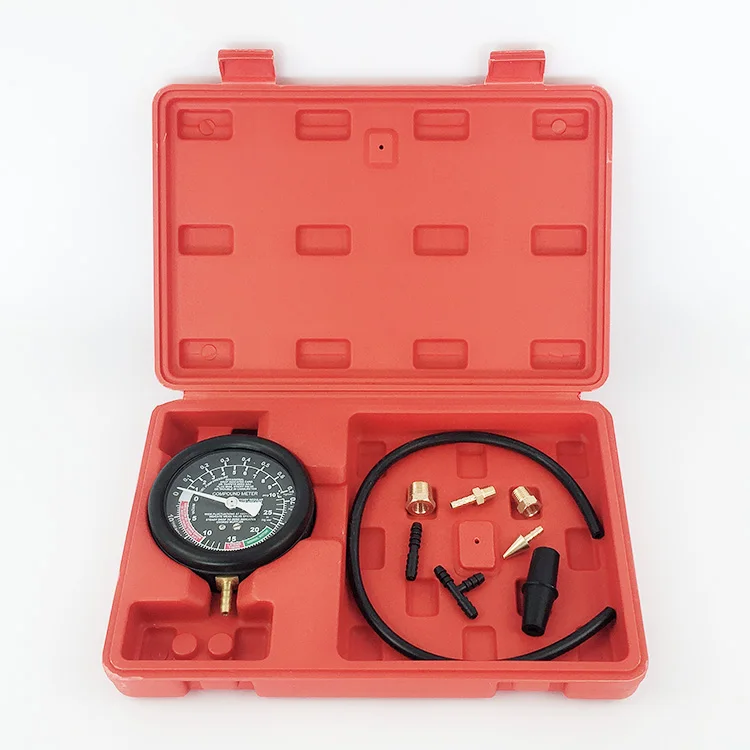 VicTsing Fuel Pump & Vacuum Tester Carburetor Valve Pressure Tester Gauge Kit Car Truck Diagnostic Tool 10PSI                    (2)