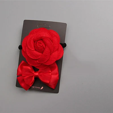 Креативный дизайн красная Роза Шпилька-бант детский головной убор девочки заколки для волос Головные уборы Детские аксессуары для волос - Цвет: A