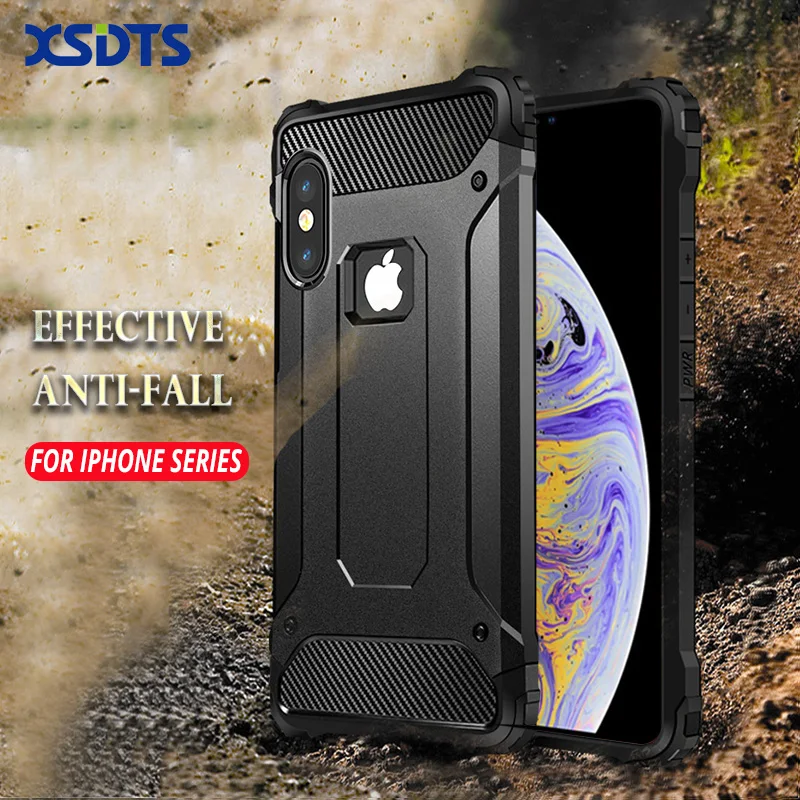 Жесткий чехол XSDTS из ТПУ для iPhone X XR XS Max 7 8 6 Plus 6S 5 5S SE бронированный противоударный