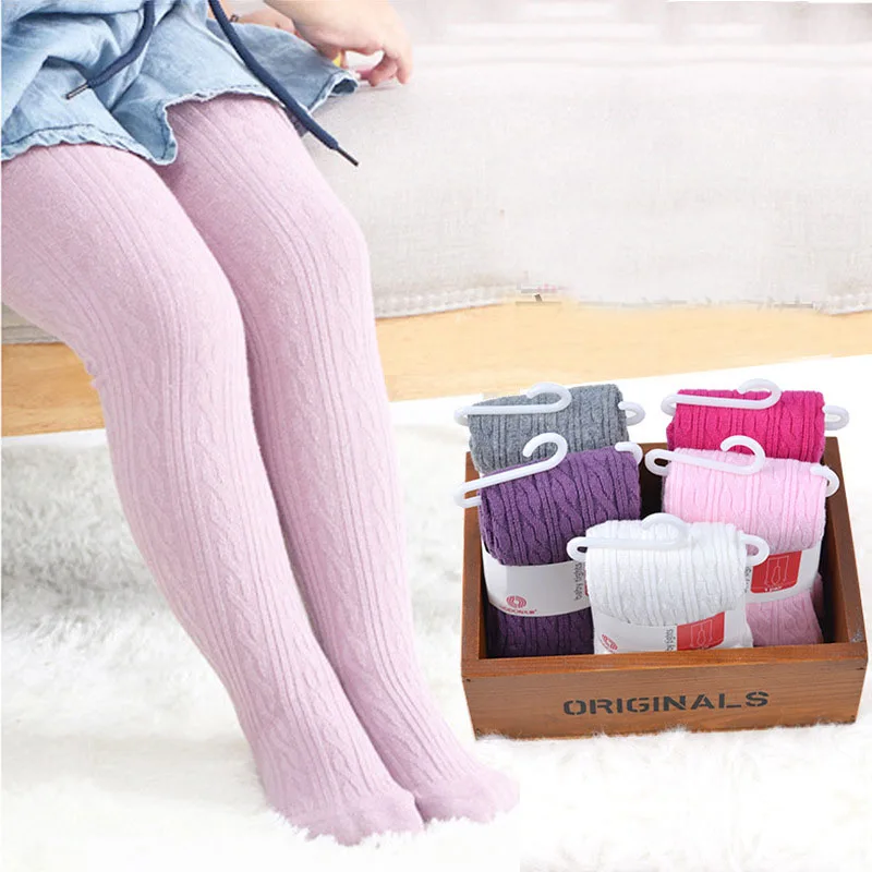 baby Spring/Autumn Tights Cotton Baby Girl Pantyhose Kid Infant Knitted