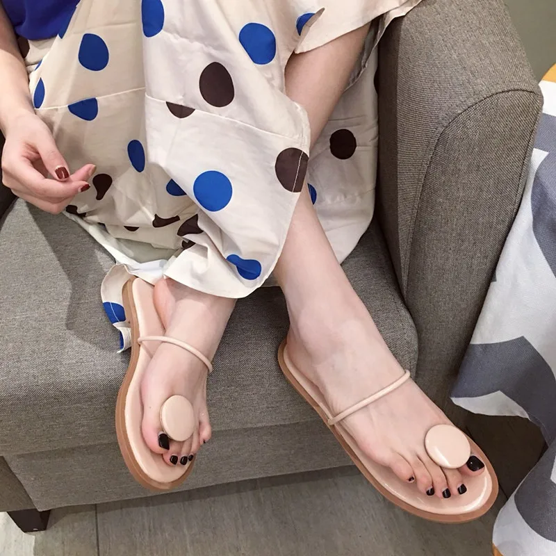 

HEEGRAND Women Summer Slippers Sweet Holiday Casual Shoes Thong Style Beach Sand Drags Slides Flat Heel Women Sandals XWT1818