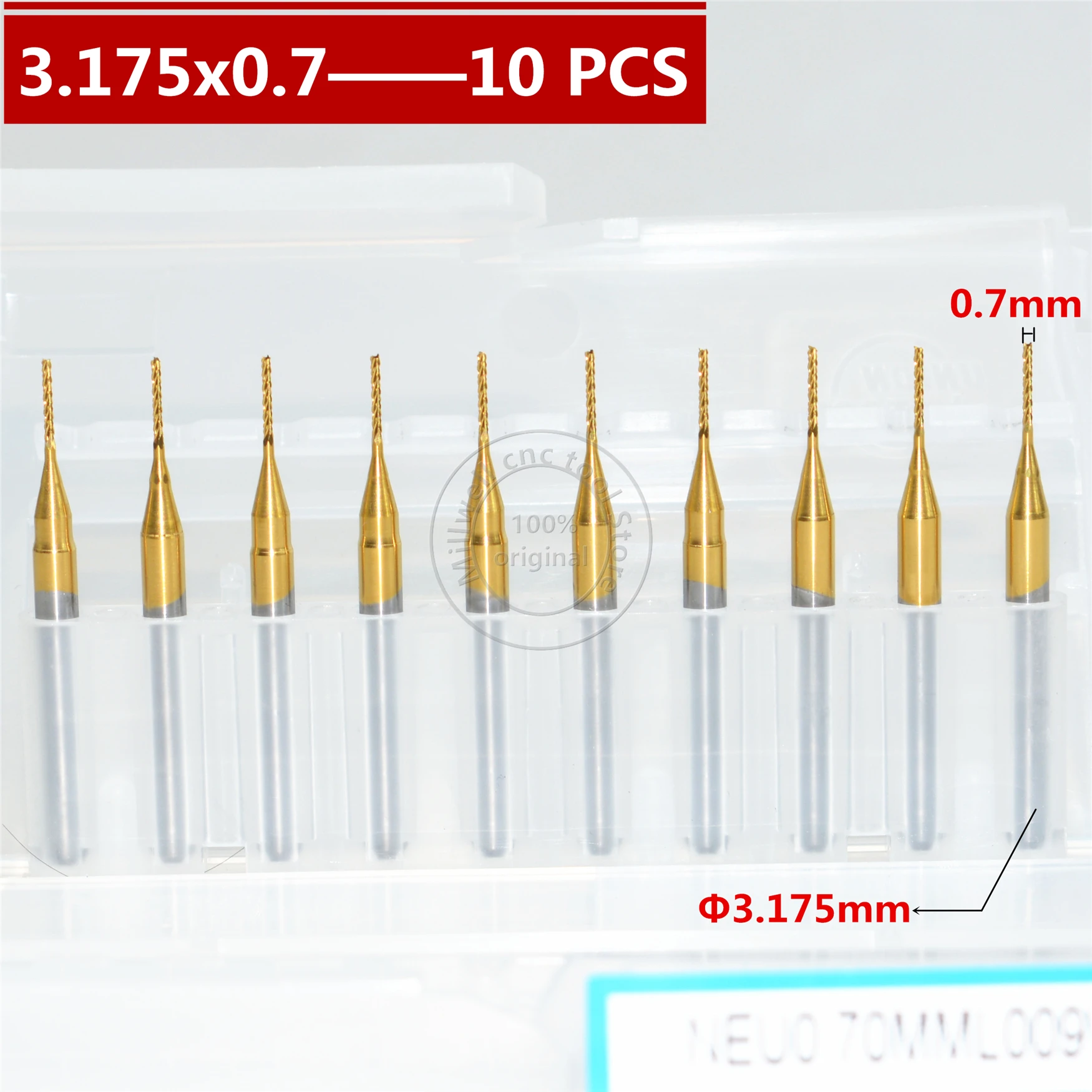 3 175 мм (1/8 '') * 0 7 Бесплатная shipping 10PCS CNC Вольфрамовая сталь твердосплавная