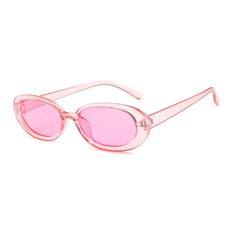 Роскошные маленькие овальные солнцезащитные очки для девушек, модные плоские солнечные очки для женщин, фирменный дизайн, Ретро стиль, солнцезащитные очки для женщин s - Цвет линз: Champagne