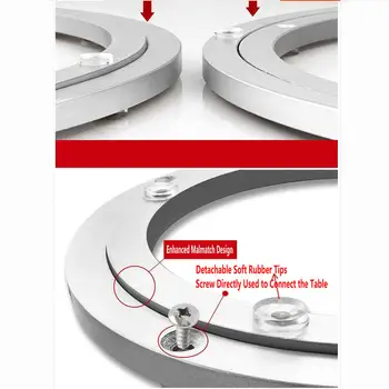 

HQ MM02 Two Layers Malmatch Design HEAVY DUTY Aluminium Alloy Lazy Susan Swivel Plate Table Turntable with Screws