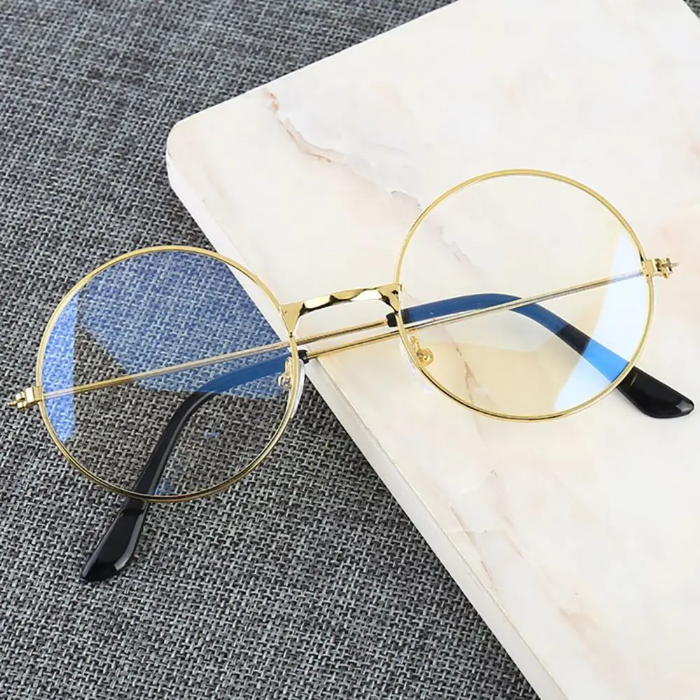 Comfortable Computer Anti Blue Light Glasses-Retro Round Frame Unisex Spectacles