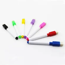 8 шт./лот Магнитная рассасывающая цветная Доска ручка стираемые сухие маркеры для белой доски магнит встроенный ластик офисные школьные принадлежности