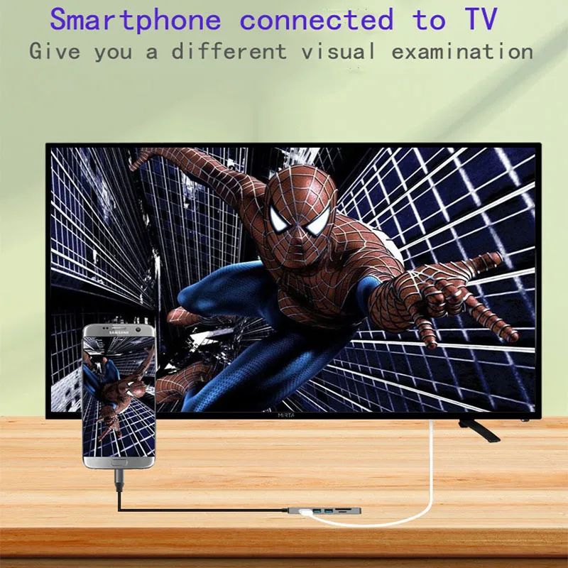 USB C док станция для ноутбука 3 0 HDMI 5 мм аудио RJ45 Gigabit PD SD TF Hub Fealushon Macbook Dell Hp Samsung