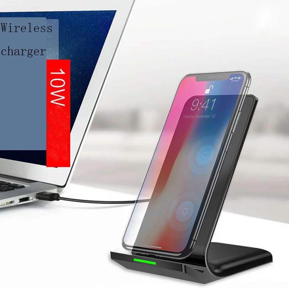 10W Wireless charger for samsung s10+ s10 s9 s8 s7 fast charger for iphone 8 x 7 6 phone4