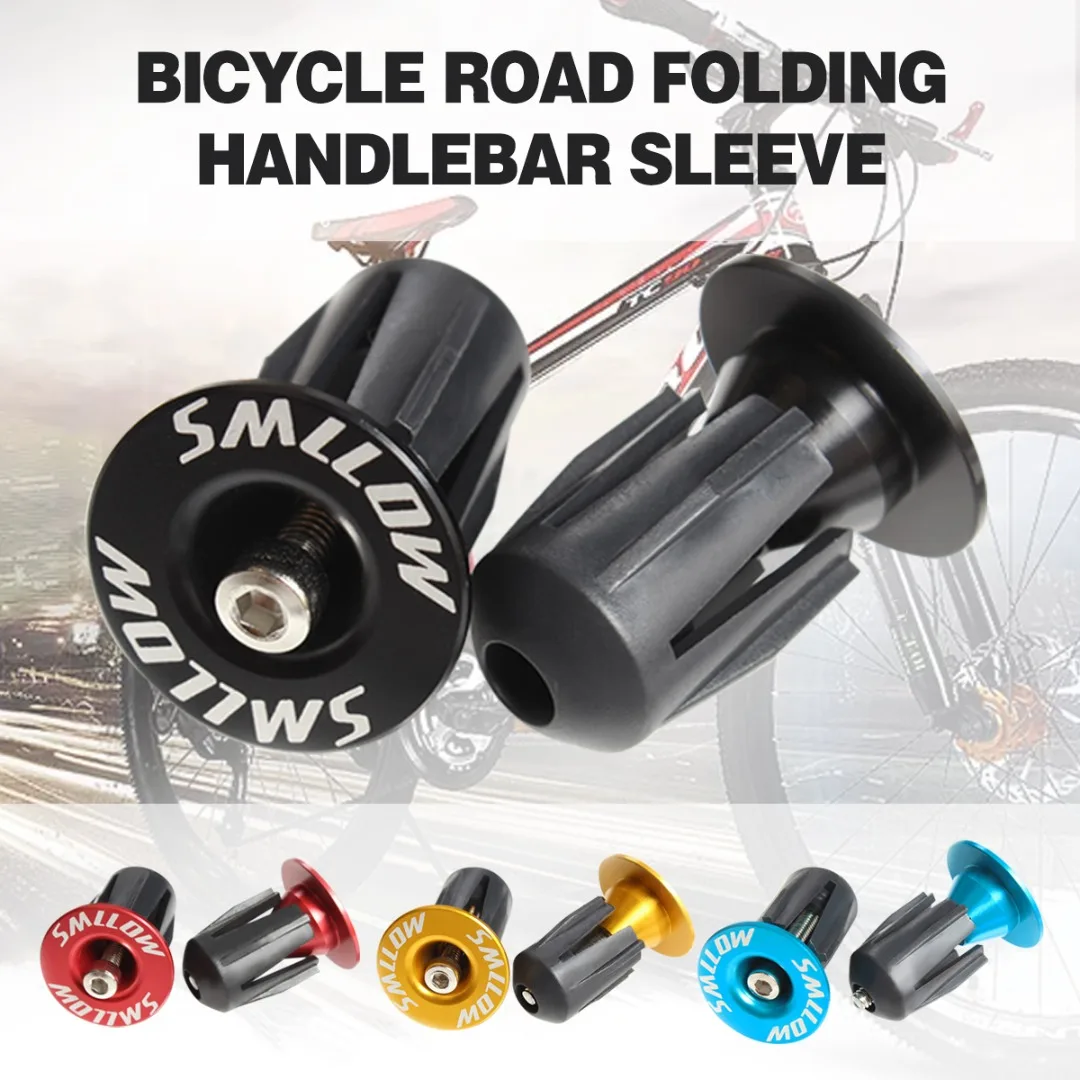 

1 Pair Bicycle Handlebar Grip Caps MTB Road Bike Bicycle Aluminum alloy Handlebar Grips Bar End Caps Plug Bike Parts
