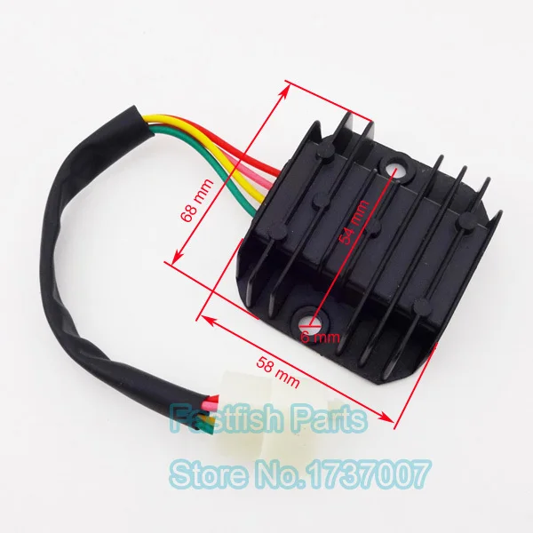 4 Wire Rectifier Big Size Male Plug For Voltage Regulator