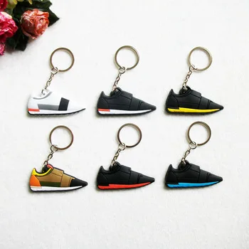 Mini Silicone Jordan Keychain Bag Charm Woman Men Kids Key Ring Gifts Sneaker Key Holder Pendant Accessories Shoes Key Chain