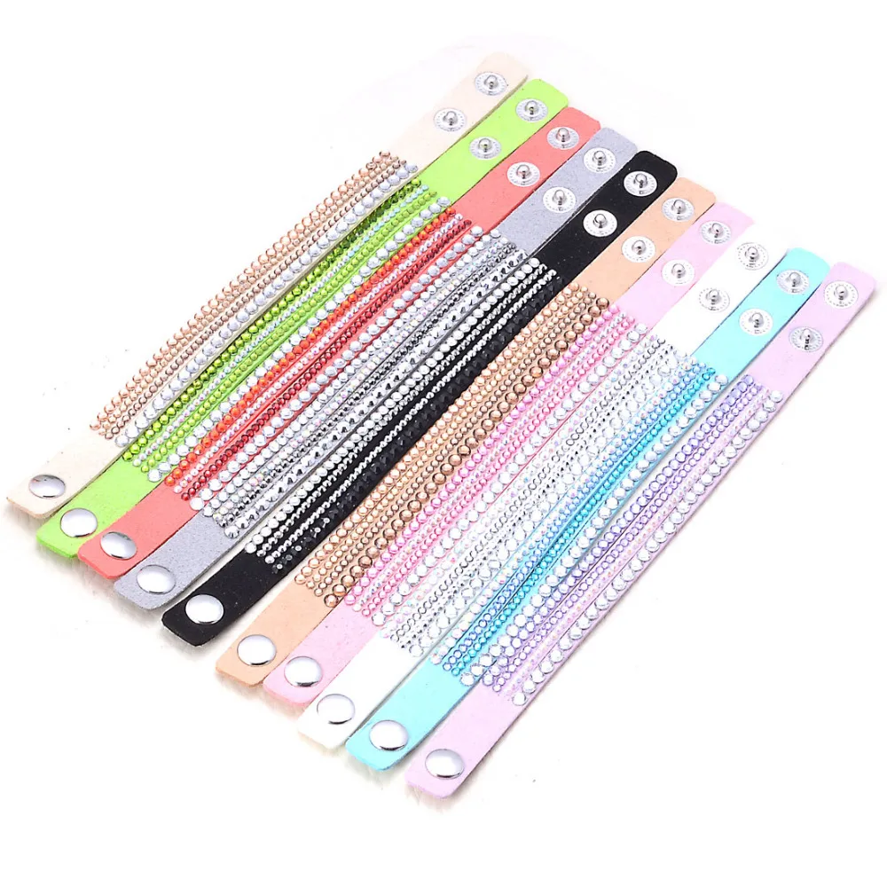 

Miasol Rhinestone bling crystal bracelet crystal bracelets with 2 snap B1420