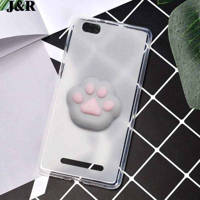 Phone Case For Lenovo Vibe C A2020 A2020a40 DS A 2020 Cover Soft TPU Silicone Bags Cases Cute Cat Claw Phone Bags Protective