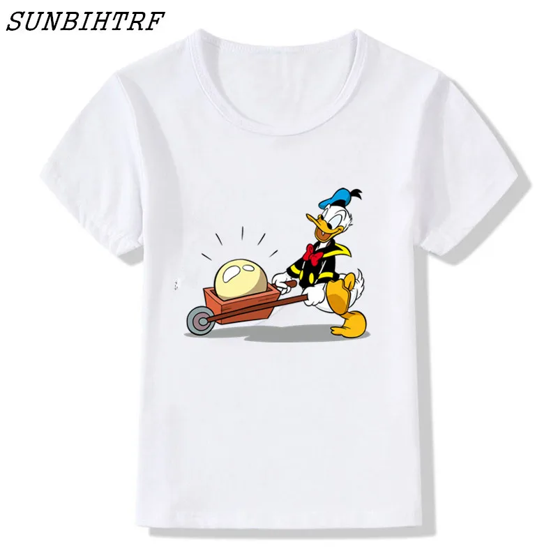

SUNBIHTRF Donald Duck Goofy t-shirt Children TOPS short sleeve casual funny cartoon tshirt Unisex comfort Kids t shirt