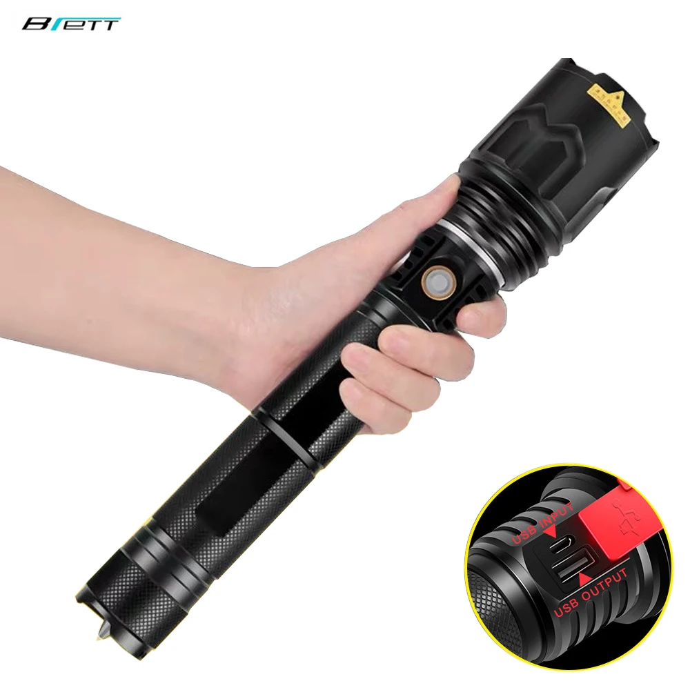 LED flashlight Cree xhp70 Lamp 5000 lumens USB charging Shock Resistant