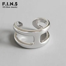 F.I.N.S корейское модное многослойное 925 пробы Серебряное кольцо для женщин, кольцо с открытым пальцем, женские обручальные кольца, хорошее ювелирное изделие