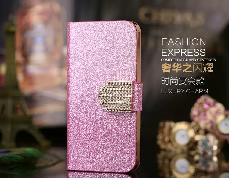 Flip Fundas para Samsung Galaxy A3 A5 A7 J3 J4 J5 J6 J7 2016 Pro 2017 2018 caja del teléfono de cartera con cubierta de diamantes