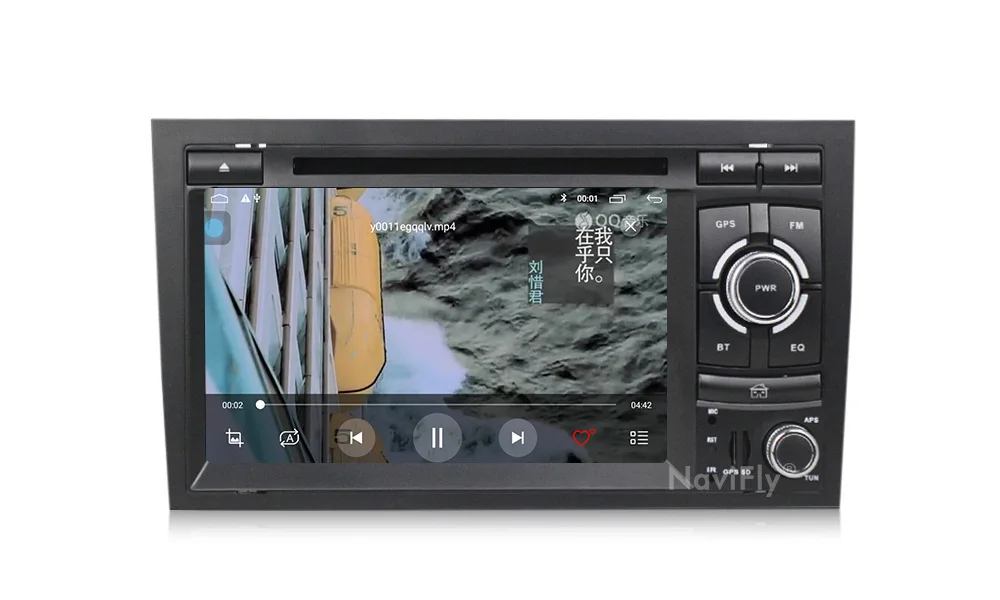 Perfect Navifly 2Din Car Multimedia Player GPS Android 9.1 DVD Automotivo For Audi/A4/S4 2002-2008 Radio Quad Cores RAM 2GB ROM 32GB 18