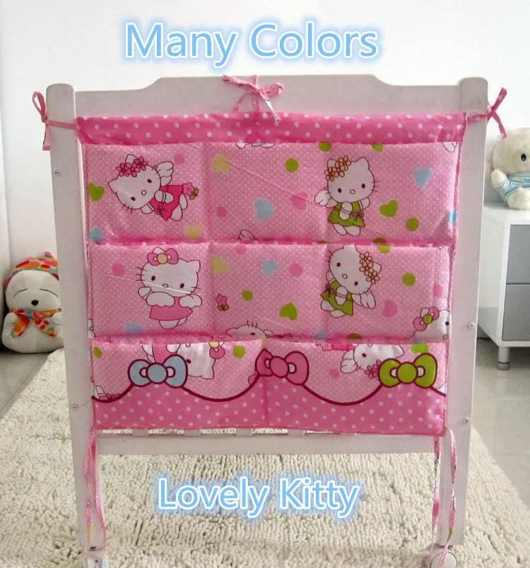 Conjunto de Cama do Bebê Berço para Bebês dos Desenhos Animados Armazenamento Pendurado Bolsas Elefante Bolsa 62*52cm 8 Dos desenhos animados 62*52cm conjunto de cama