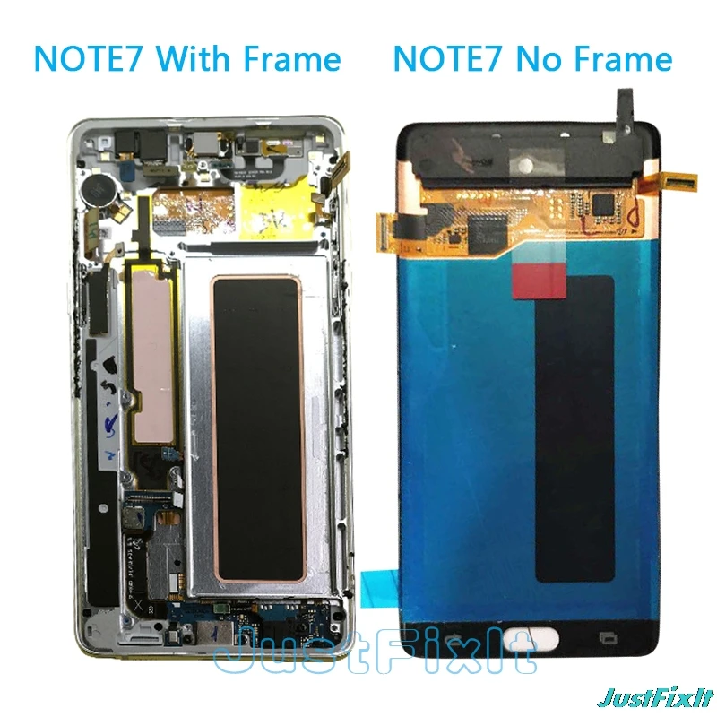 5,7 ''lcd с рамкой для SAMSUNG GALAXY Note7 Note FE 7 N930 N930F дисплей кодирующий преобразователь сенсорного экрана в сборе