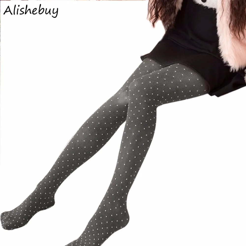 Womens Tight Girl Spring Autumn Pantyhose Skinny Polka Dots Leggins