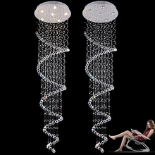 Современный K9 светодиодный хрустальный светильник в виде спирали для гостиной, люстры для лестниц, спальни, Холла отеля, люстры, VALLKIN