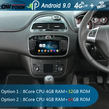 

6" IPS Octa 8 Core 4G RAM+64G ROM Android 9.0 Car DVD Radio GPS For Fiat LINEA 2014 2015 DSP CarPlay Parrot BT Stereo Adas