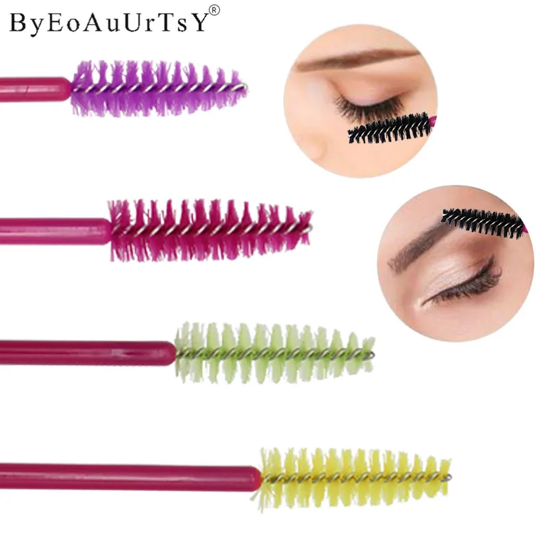 100 pcs One-off Disposable Eyelash Brush Cosmetic Makeup Tool Mascara Wands Applicator eyes make up Brushes Set Styling Tools (9)
