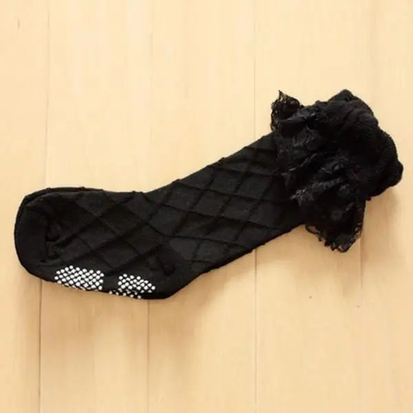 

Child Kid Girl Lace Stocking Thick Knee Length High Stockings Cotton Stocking 3-8Y Best Selling