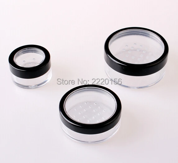 

500pcs 10g portable loose powder jar with rotating sifter with twist up sifter powder container tins for cosmetic makeup