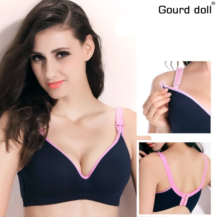 

Gourd doll Cotton Breastfeeding Maternity & Nursing Bra for pregnant women front opening Pregnancy feeding bra underwear clothes