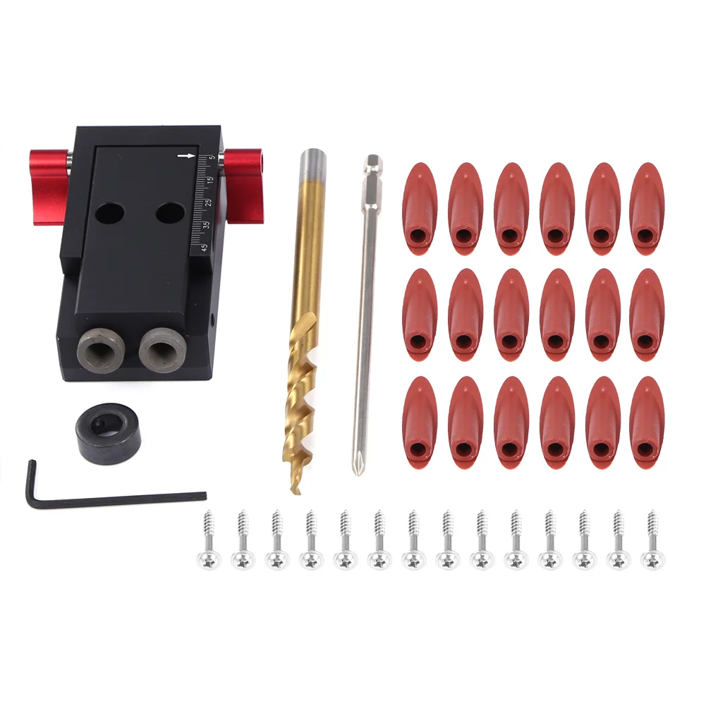 1Set Pocket Hole Jig Step Drill Bit Kit Woodworking Carpentry for Kreg