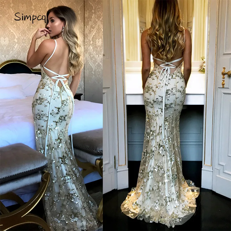 Настоящего размера плюс Simpcq Vestidos очаровательное прозрачное элегантное платье макси с открытой спиной и блестками без рукавов сексуальное вечернее платье