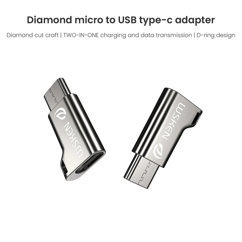 Wsken Micro USB для type C адаптер для USB C конвертер type-C Conneter Phone Для samsung Xiaomi Note 10 S10 Plus 9 8