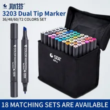 FINECOLOUR Эскиз Художника Двуглавый Copic Маркер Набор 36 48 60 72 Цвета Спиртовой Основе Манга Арт Маркеры для Дизайна поставки