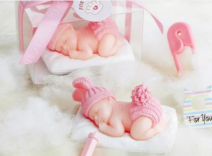 Милый спальный детская Свеча для Свадебная вечеринка Baby Shower День рождения сувениры подарки пользу 10 шт