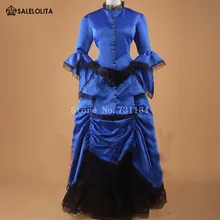Средневековый готический, викторианской эпохи исторические синее длинное платье Carnivale театр для выступлений на сцене бальное платье Ренессанс стимпанк платья