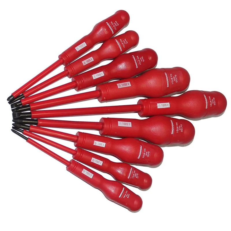 

9 Pcs Insulated Screwdriver Set Electrician Dedicated Magnetic Precision High Voltage 1000V Slotted Phillips Hand Tools