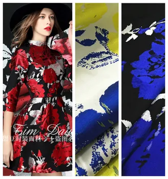 

140cm peony jacquard fabric meter stiff seasons dress tutu fashion polyester fabric wholesale jacquard polyester fabric cloth