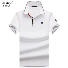 SHABIQI брендовая мужская рубашка, Мужская рубашка поло, Мужская рубашка поло с коротким рукавом, дышащая и Хлопковая мужская рубашка поло размера плюс 6XL 7XL 8XL 9XL 10XL