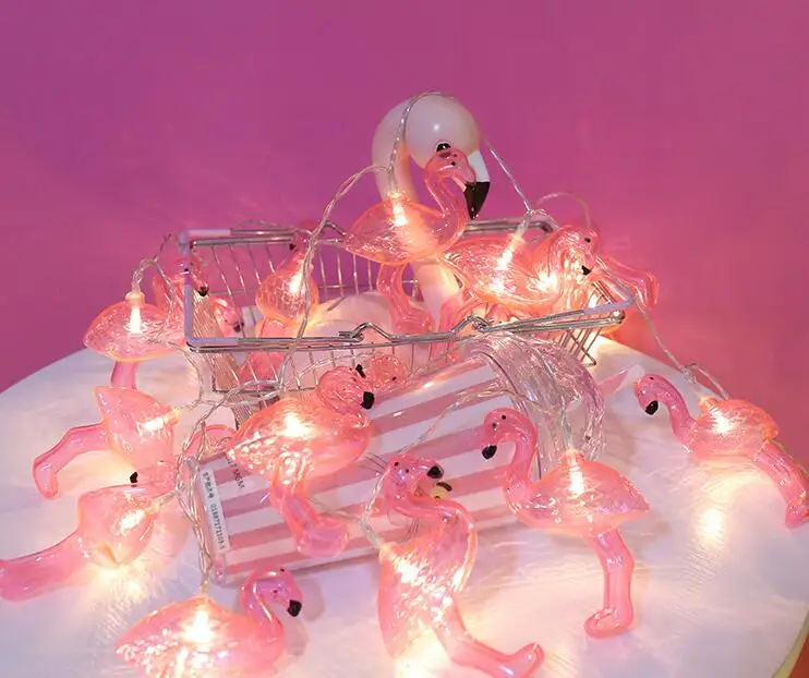 

Pink Flamingo Lamp String Battery Lamp 10 LED Modeling Lamp 1m 10led