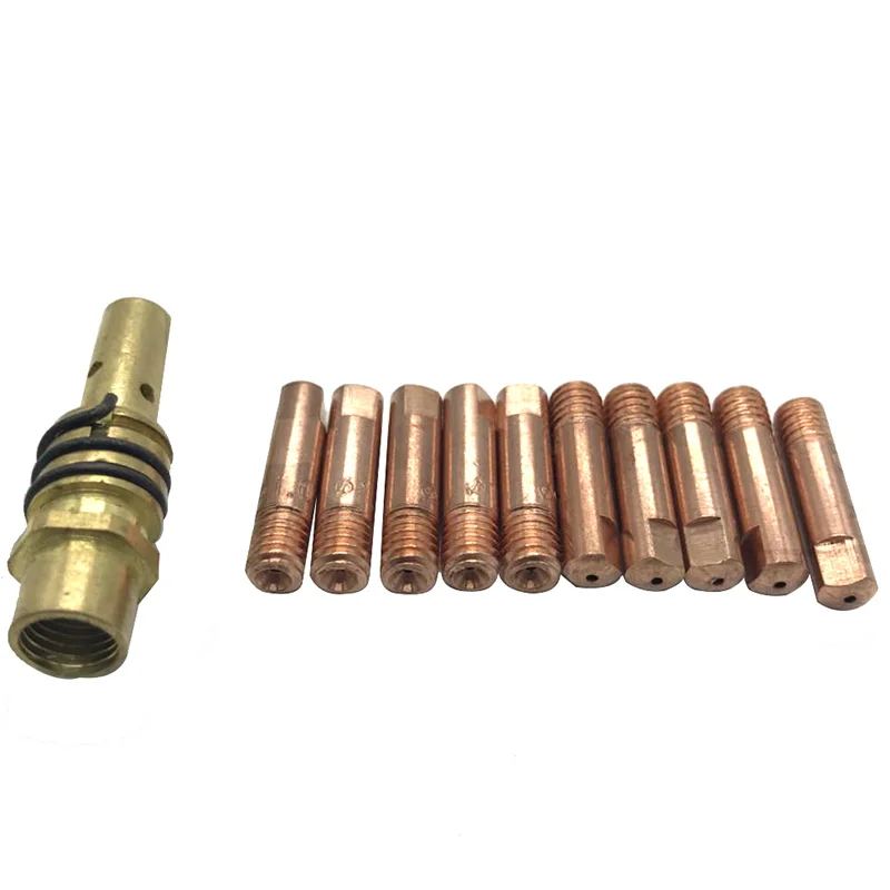 11pcs 15AK Nozzle Iron Attachment Binzel Torch/Gun Consumables Electrode Mb15ak Binzel Acsess For MIG Welding Machine