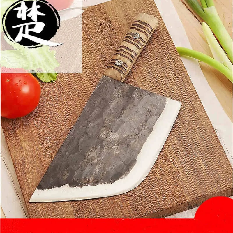  Free Shipping CHUJD Forged Clip Steel Kitchen Knife Professional Chop Bone Knives Hard Food Meat Sl - 32623659563