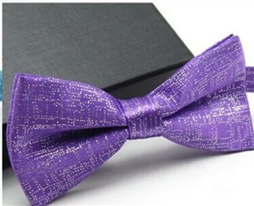 Фирменная Новинка Карамельный цвет брачный галстук-бабочка блестящая галстук-бабочка для Для мужчин бабочка под смокинг бабочка Свадебный, вечерний галстук - Цвет: Фиолетовый
