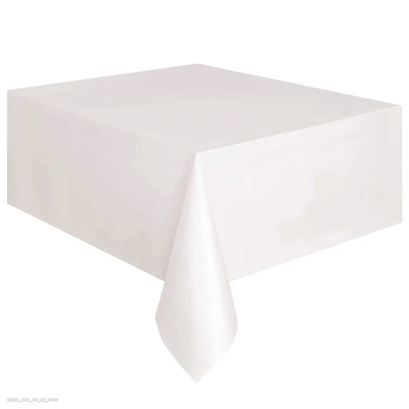 

1PC 183cm x 137cm Large Plastic Rectangle Table Cover Cloth Wipe Clean Party Tablecloth Covers Plain colour table cover